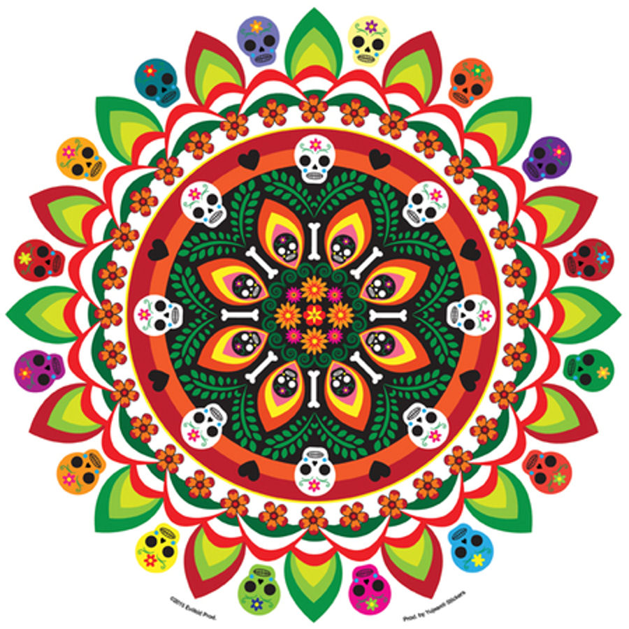 Muerto Mandala - Vinyl Sticker at Sticker Shoppe