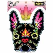 Cali's French Bulldog Sugar Skull Dog Head - Vinyl Sticker