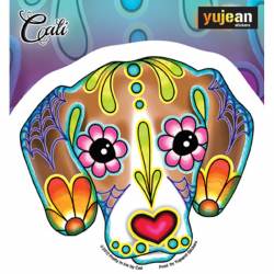 Cali's Beagle Sugar Skull Dog Head - Vinyl Sticker