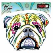 Cali's English Bulldog Sugar Skull Dog Head - Vinyl Sticker