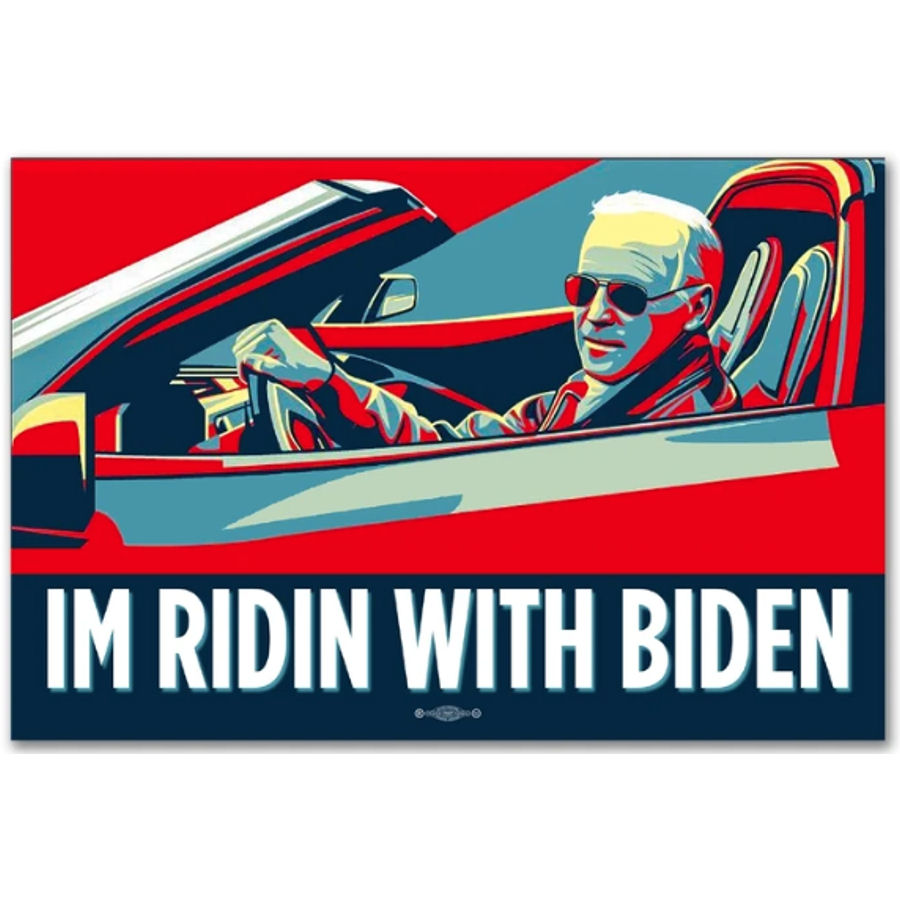 I'm Ridin With Joe Biden Bumper Sticker at Sticker Shoppe