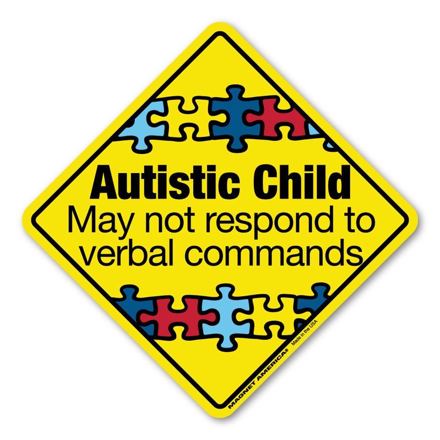 Autistic Child Emergency Alert - Magnet at Sticker Shoppe