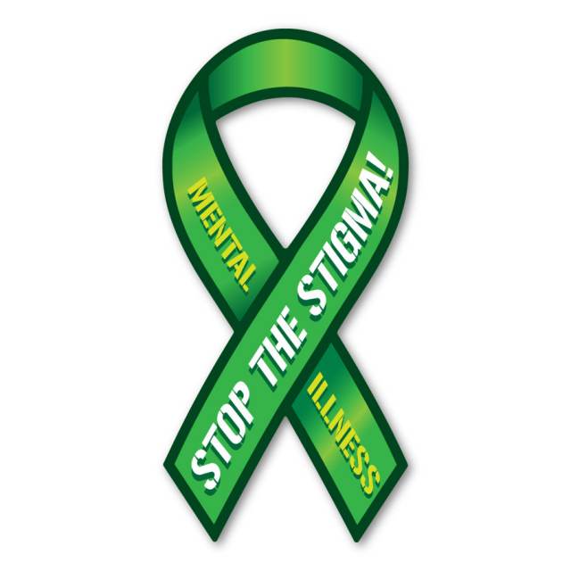 Green Mental Health Awareness Ribbon - Mental Health Awareness - Sticker