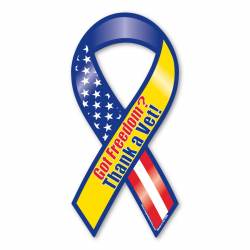 Got Freedom? Thank A Vet - Ribbon Magnet