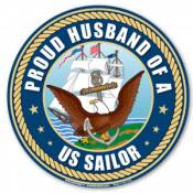 Proud Husband of a U.S. Sailor - Circle Magnet