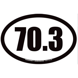 70.3 Half Ironman Triathlon - Oval Magnet