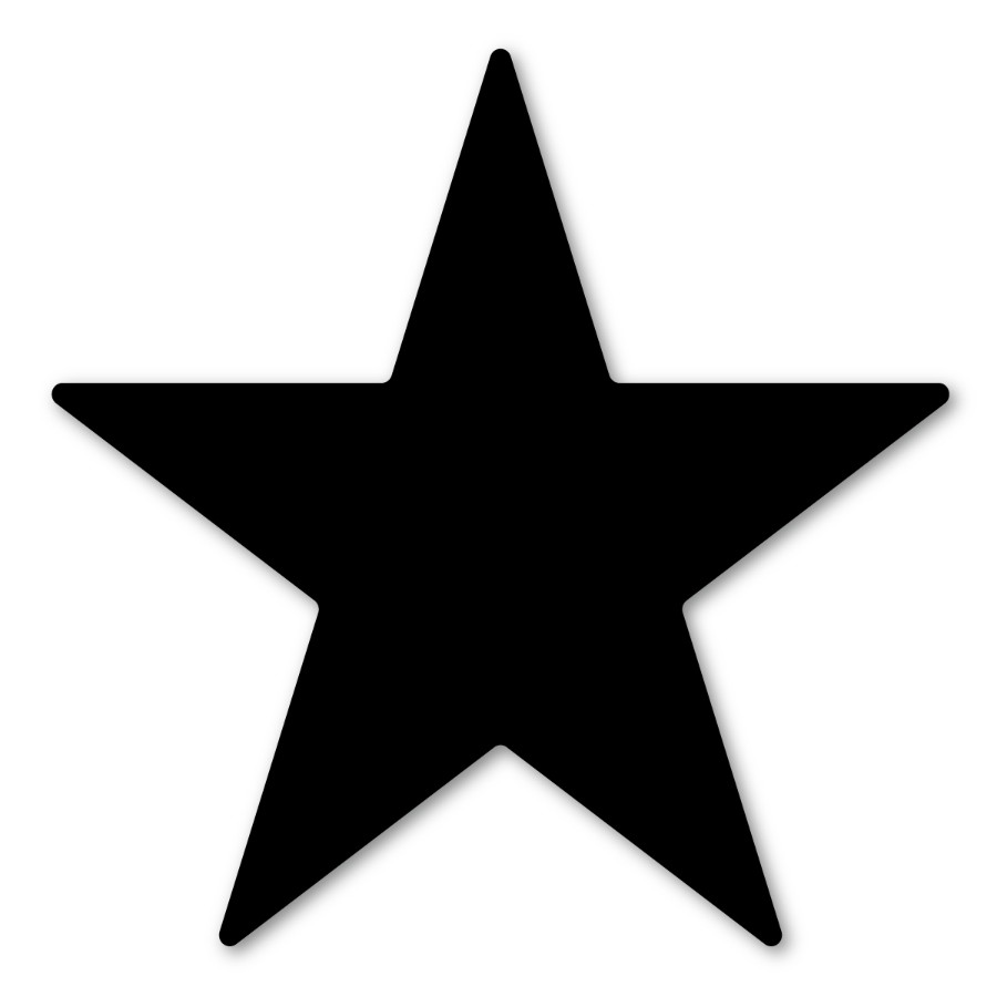 Black Star - Magnet at Sticker Shoppe