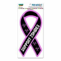 Support Zombies Pink & Black - Ribbon Magnet