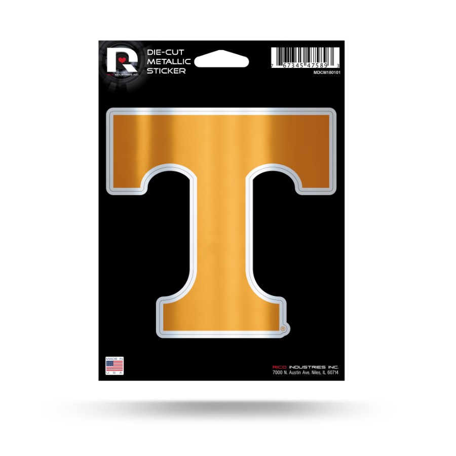 University Of Tennessee Volunteers - Metallic Die Cut Vinyl Sticker at ...