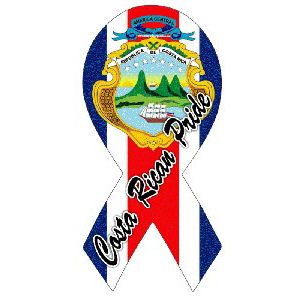 Costa Rican Pride - Ribbon Magnet