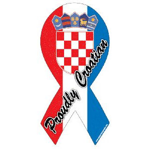 Proudly Croation - Ribbon Magnet