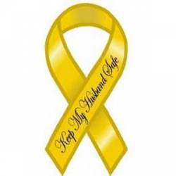 Keep My Husband Safe - Ribbon Magnet