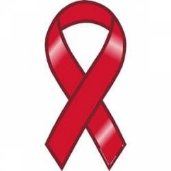 Plain Blank Solid Red - Ribbon Magnet