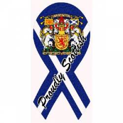 Proudly Scottish w/ Flag - Ribbon Magnet