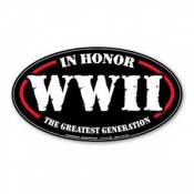 In Honor WWII World War 2 The Greatest Generation - Magnet