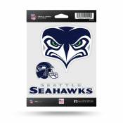 Seattle Seahawks Hawk Head - Sheet Of 3 Triple Spirit Stickers