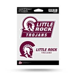 University of Arkansas at Little Rock Trojans - Sheet Of 3 Triple Spirit Stickers