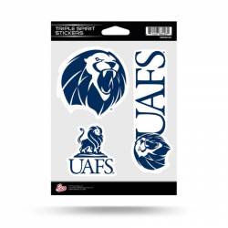 University of Arkansas?Fort Smith Lions - Sheet Of 3 Triple Spirit Stickers