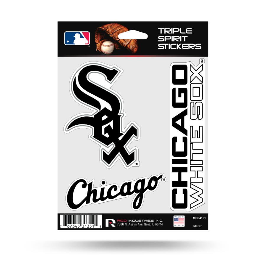Chicago White Sox - Sheet Of 3 Triple Spirit Stickers
