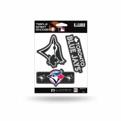 Toronto Blue Jays - Sheet Of 3 Carbon Fiber Triple Spirit Stickers