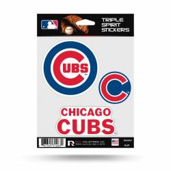 Chicago Cubs - Sheet Of 3 Triple Spirit Stickers
