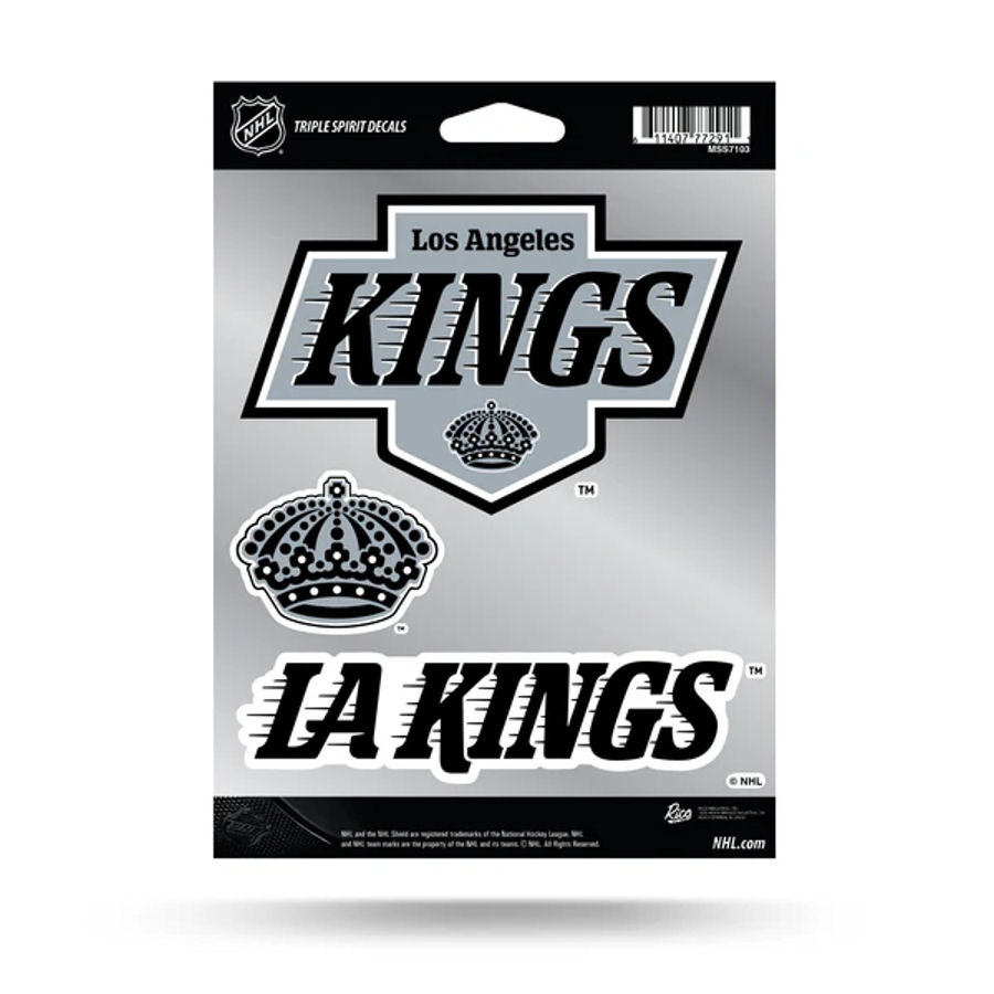 Los Angeles Kings 2024 Logo - Sheet Of 3 Triple Spirit Stickers