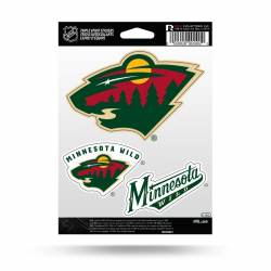 Minnesota Wild - Sheet Of 3 Triple Spirit Stickers