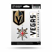 Vegas Golden Knights - Sheet Of 3 Triple Spirit Stickers