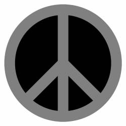 Black & Grey Peace Sign - Vinyl Sticker