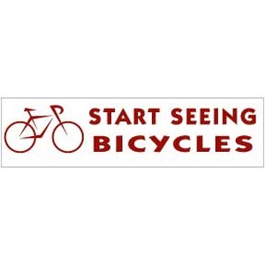 Start Seeing Bicycles - Bumper Sticker
