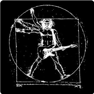 Da Vinci Guitar Man - Square Sticker