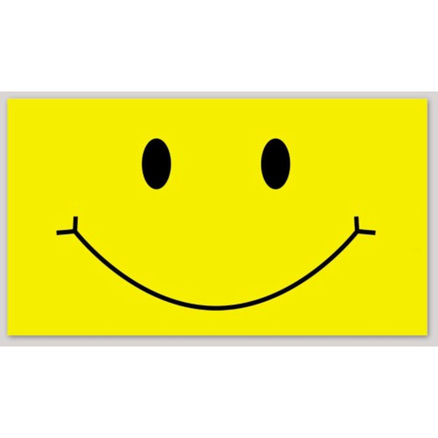 Smiley Face - Rectangle Sticker