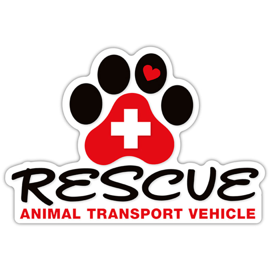 Rescue Animal Transport Vehicle Shape at Sticker Shoppe