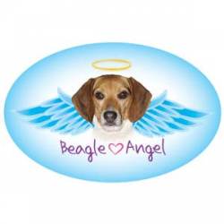 Beagle Pet Angel - Oval Magnet