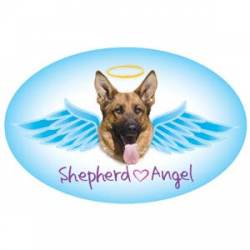 German Shepherd Pet Angel - Oval Magnet