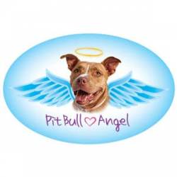 Pit Bull Pet Angel - Oval Magnet