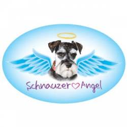 Schnauzer Pet Angel - Oval Magnet