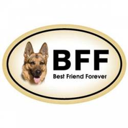 German Shepherd BFF - Oval Magnet