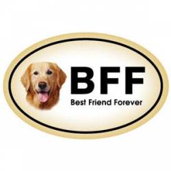 Golden Retriever BFF - Oval Magnet