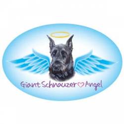 Giant Schnauzer Pet Angel - Oval Magnet