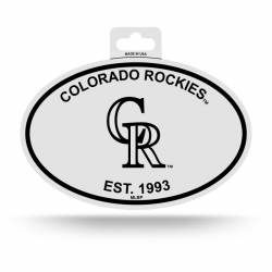 Colorado Rockies Est. 1993 - Black & White Oval Sticker