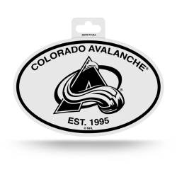 Colorado Avalanche Est. 1995 Est. 1967 - Black & White Oval Sticker