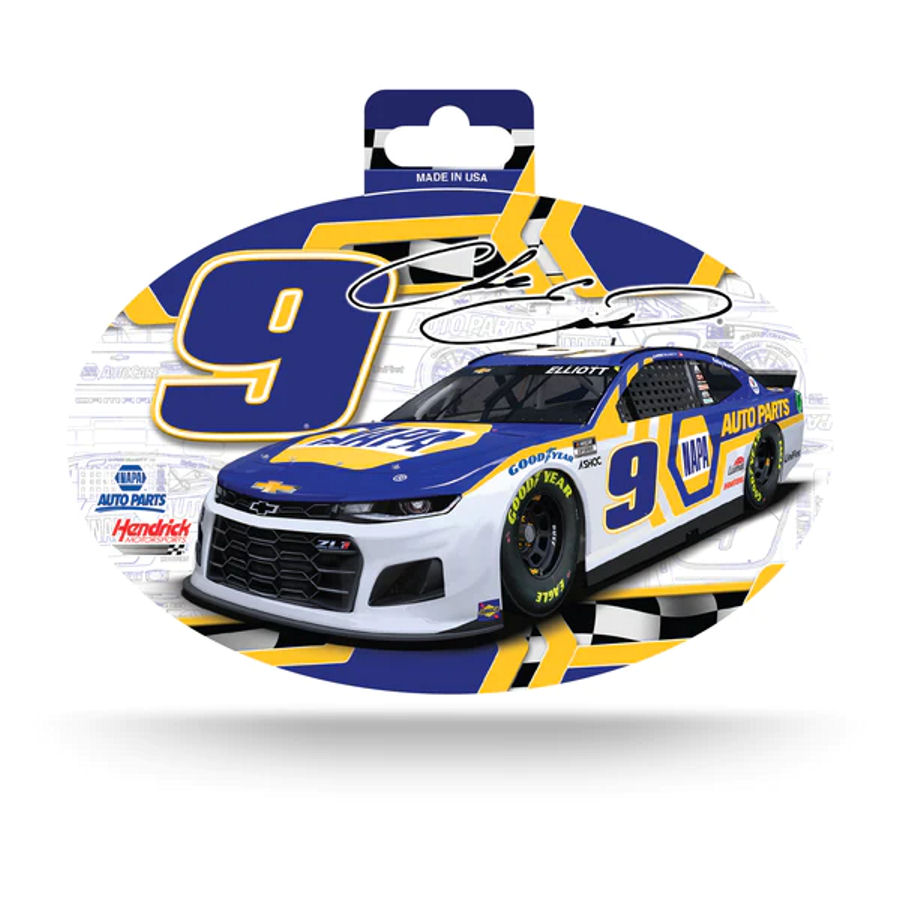 Chase Elliott #9 Napa - Full Color Oval Sticker at Sticker Shoppe