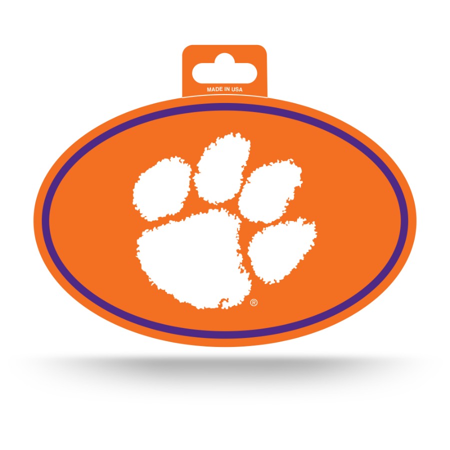 Clemson University Tigers - Full Color Oval Sticker