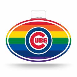 Chicago Cubs - Full Color Rainbow Oval Sticker