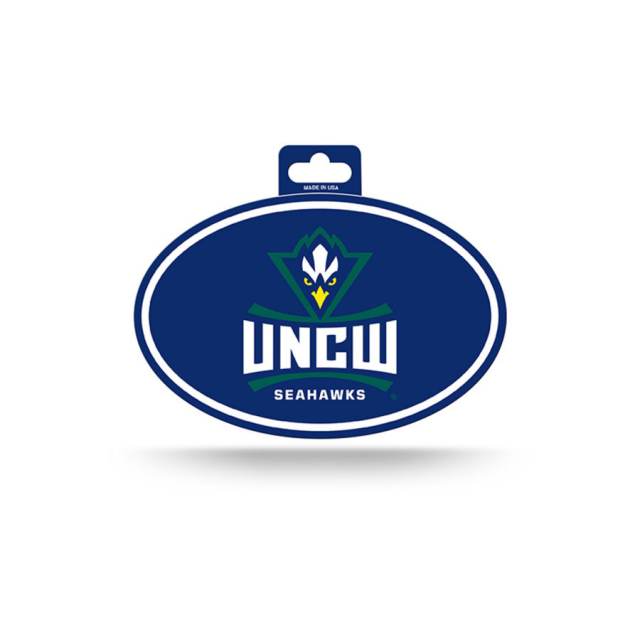 University Of North Carolina Wilmington Seahawks - Full Color Oval Sticker