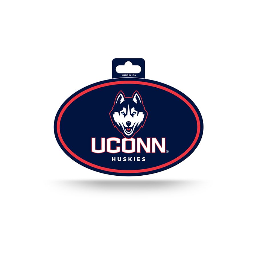 University Of Connecticut UCONN Huskies - Full Color Oval Sticker