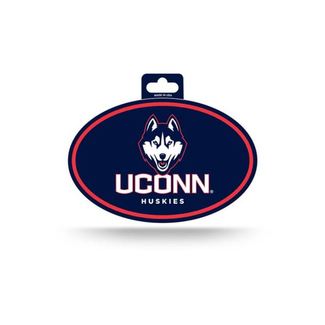University Of Connecticut UCONN Huskies - Full Color Oval Sticker