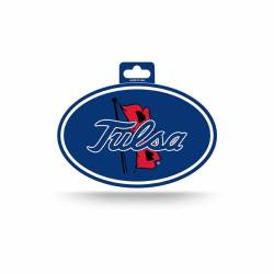 University Of Tulsa Golden Hurricane - Full Color Oval Sticker