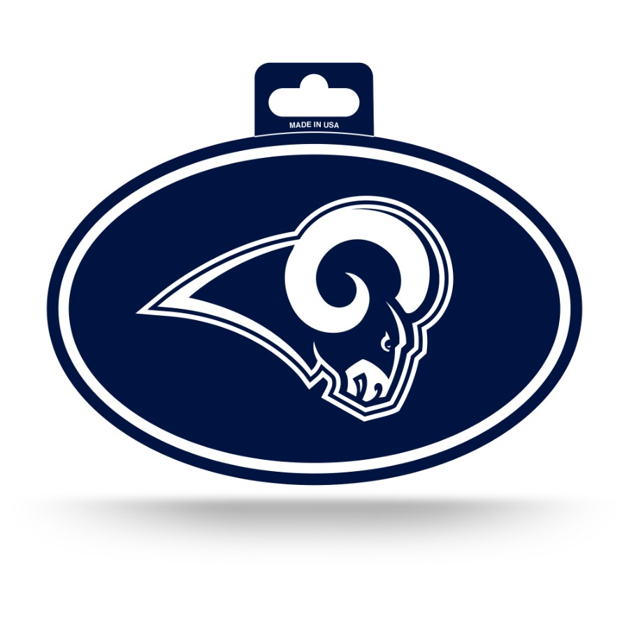 Los Angeles Rams - Full Color Oval Sticker At Sticker Shoppe